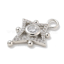 Покрытие стойки латунь микропаве прозрачные подвески из кубического циркония&nbsp;KK-L224-008P