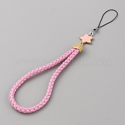 Вязание искусственная кожа ремешок ремешок на запястье телефон звезда подвески ремни&nbsp;AJEW-WH0342-62A