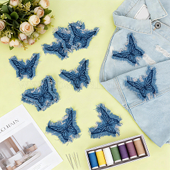 12 Stück Schmetterlings-Jeansstickspitze Nähornamente&nbsp;DIY-BC0017-91