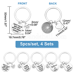 4 комплект брелок для ключей из сплава с тематикой Дня благодарения KEYC-PH0001-78