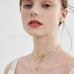 2 нить бусин из натурального культивированного пресноводного жемчуга PEAR-GO0001-28