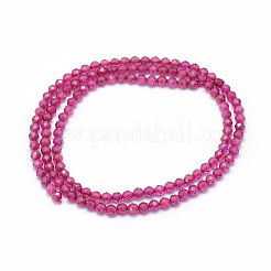 Нити бусин из красного корунда G-E411-40-3mm-1