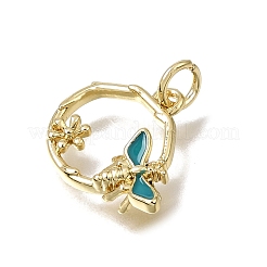 Pendentifs d'émail en laiton &nbsp;KK-CBAEEA8-02G-03