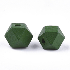 Perles de bois naturel peintes&nbsp;WOOD-S049-03A-04