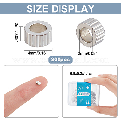 300 шт. 201 бусины из нержавеющей стали STAS-DC0008-99