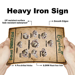 Старинный металлический оловянный знак AJEW-WH0189-216