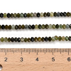 Бусы из натурального зеленого турмалина G-G302-B01-3x2mm