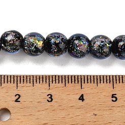 Нити стеклянных бусин из дихроичной фольги ручной работы DICH-U001-02C