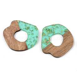 Подвески из прозрачной смолы и ореха RESI-S389-050A-B02