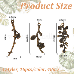 18шт 3 стиля подвески из сплава в тибетском стиле FIND-CA0010-84