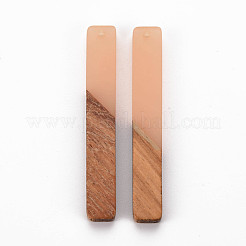 Grands pendentifs en résine et bois de noyer&nbsp;X-RESI-S358-39E