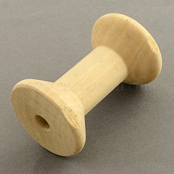 ワイヤーのための木製の空のスプール  スレッドボビン  無鉛の  モカシン  29~30x20mm  穴：6mm&nbsp;WOOD-Q015-30mm-LF