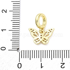 Латунь микропейв кубический цирконий европейские подвески с подвесками KK-D325-21G-02