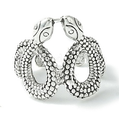 Открытые манжеты из двойного змеиного сплава RJEW-K275-84AS