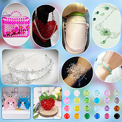 24 цвет прозрачных акриловых бусин&nbsp;TACR-PH0001-93A