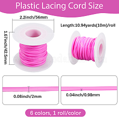 6 рулон 6-х цветных полосок из ПВХ-пластика и ротанга DIY-CY0001-96