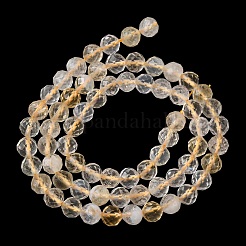 Нити из нагретых натуральных цитриновых бусин&nbsp;G-G927-10C