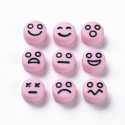 Perline acriliche rosa perla opache&nbsp;X-MACR-N008-42-C03