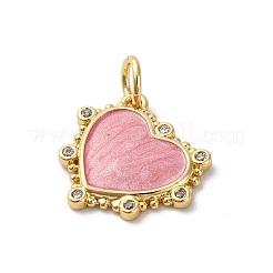 Латунный паве из кубических цирконий с эмалевыми подвесками KK-Q098-20G-D