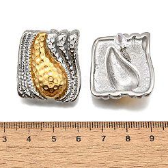 Двухцветные серьги-гвоздики из нержавеющей стали 304 для женщин EJEW-R023-01GP-02