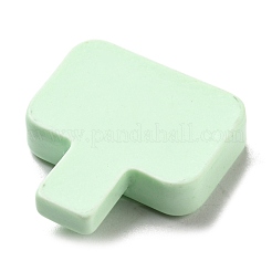 オペーク樹脂カボション  幸せという言葉が書かれた道路標識  淡緑色  20x19x5mm&nbsp;CRES-P025-A04