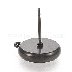 Componenti per orecchini a bottone in acciaio inossidabile 304 con placcatura ionica (IP)&nbsp;X-STAS-K202-04D-B