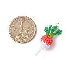 Подвески из стеклянных бусин в виде редиса PALLOY-MZ00973-02