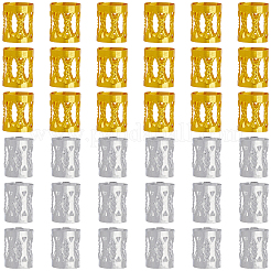 300 Stück 2 Farben Aluminium Dreadlocks Perlen Haarschmuck&nbsp;ALUM-PA0001-02