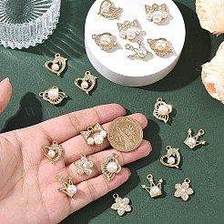 25 pieza de aleación de 5 estilos con colgantes de rhinestone.&nbsp;FIND-YW0013-01