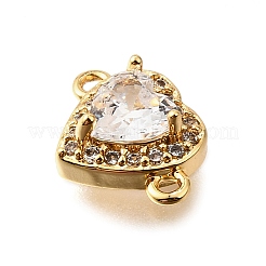 Латунные прозрачные подвески из кубического циркония&nbsp;KK-U065-08G