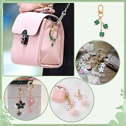 8 шт. подвеска в виде клевера из сплава с эмалью&nbsp;HJEW-PH02206