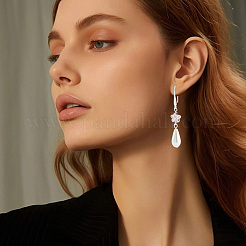 40 шт. 2-х цветные экологически чистые латунные крючки для сережек&nbsp;KK-SC0006-47