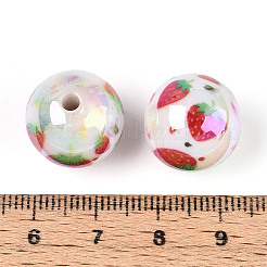 Печатные непрозрачные акриловые бусины&nbsp;MACR-T048-04D