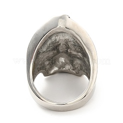 Anillo de dedo con calavera de acero inoxidable 316&nbsp;RJEW-C030-07D-AS
