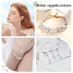 200 шт. 10 стиля гальванических прозрачных стеклянных бусин EGLA-GA0001-15