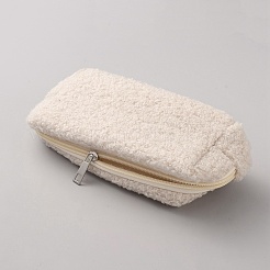 Trousses de maquillage zippées en peluche grande capacité&nbsp;ABAG-WH0063-125B