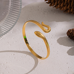 Женские браслеты-манжеты в форме змеи из нержавеющей стали 304&nbsp;QJ2255