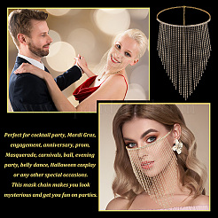 Маскарадные маски из сплава AJEW-WH0258-540G