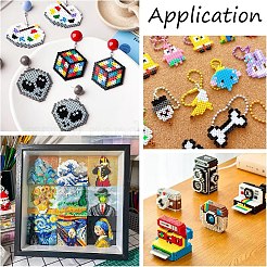 12 шт. 12 вида пластиковых перфорированных панелей для мини-сплавных бусин&nbsp;DIY-YW0017-55