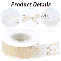 Ruban en mousseline de polyester estampé à chaud de 9 m&nbsp;OCOR-WH20018-11A
