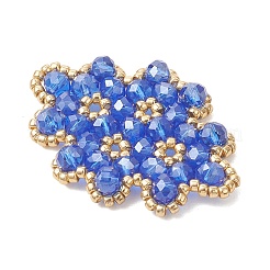 Подвески-коннекторы из плетеных стеклянных бусин&nbsp;PALLOY-MZ01201-01