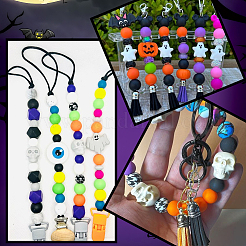 Силиконовые бусины с алфавитом для изготовления браслетов или ожерелий SIL-SP0001-09