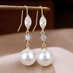 12 шт. латунные крючки для сережек в форме конского глаза KK-BC0008-75