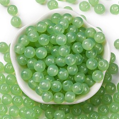 Cuentas de semillas de vidrio de jade de imitación&nbsp;SEED-Z004-J8MM-07