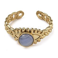 Bagues en agate synthétique en dentelle bleue&nbsp;RJEW-U027-01G-06