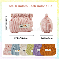 6 шт. 6 стиля мини-многоцелевые тканевые косметички с принтом шрапнель кошелек для мелочи ABAG-GF0001-25