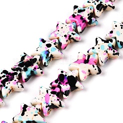 Chapelets de perles en turquoise synthétique peinte par pulvérisation&nbsp;UNKW-T001-11F