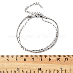 Многорядные браслеты из нержавеющей стали 304 BJEW-Q051-03P