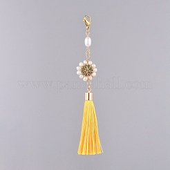 Decorazioni di grande pendente in poliestere nappa&nbsp;HJEW-JM00379-M