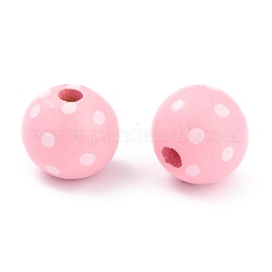 Окрашенные натуральные деревянные бусины WOOD-O005-01A